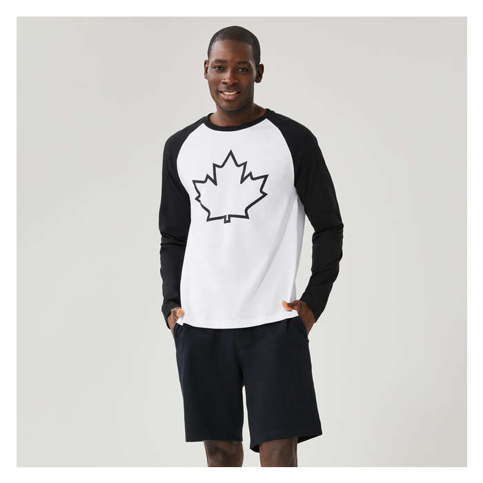 Men's Canada Baseball Long Sleeve T-Shirt - Bright White